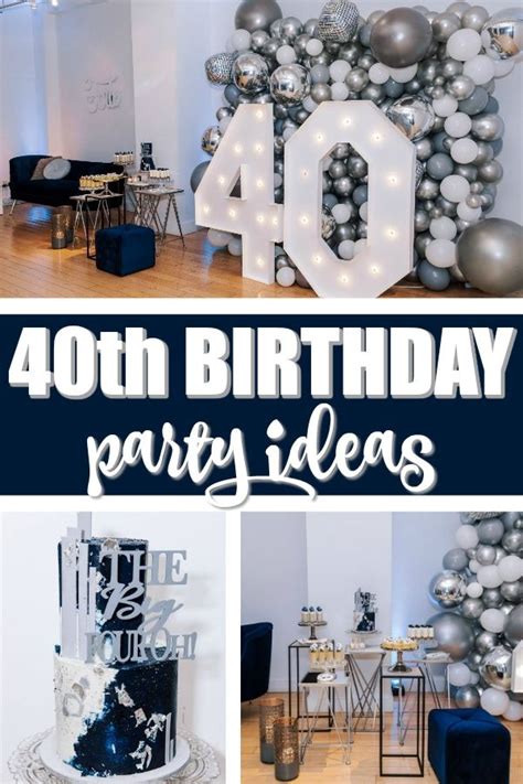 Navy Blue And Silver 40th Birthday Party Artofit