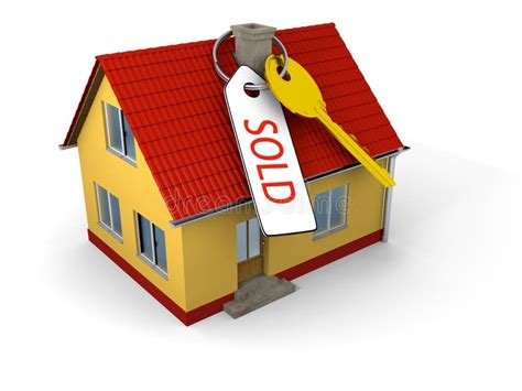 Sold House With Key Stock Illustration Illustration Of Residence