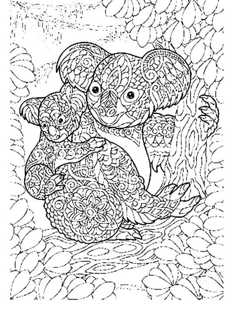 Print online or download for free! Free Koala coloring pages for Adults. Printable to ...