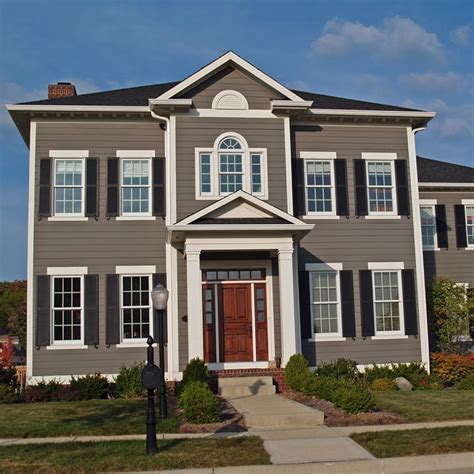 Cream And Brown Accent Exterior Home Colors Home Exterior