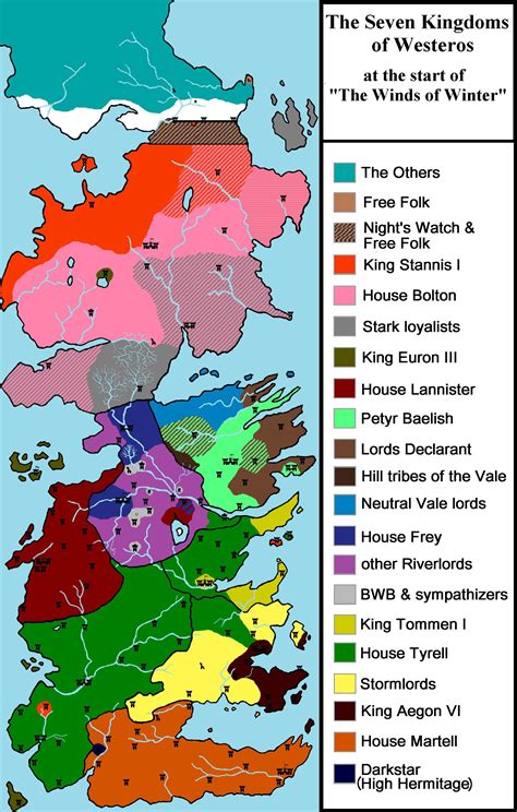 Map Of Westeros At The Start Of Twow Spoilers Twow Asoiaf