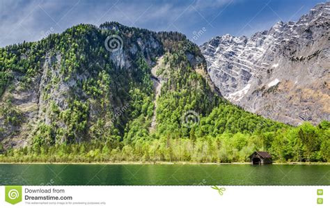 Beautiful Lake Konigssee In The Alps Stock Photo Image Of Landscape