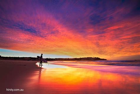 Sunrise On Bondi Beachaustralia Por Do Sol Cenario Inspirar