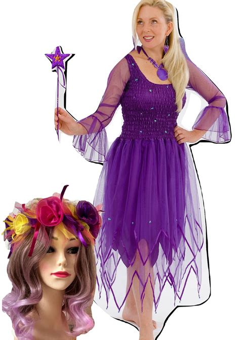 Womens Adult Fairy Costume Adult Fairy Dress Purple Etsy