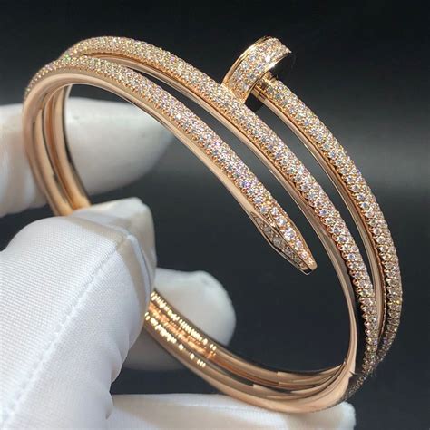 Cartier Juste Un Clou 2 Rows Nail Bracelet Custom Made In 18K Pink Gold