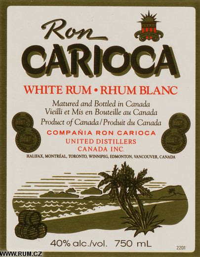 Peters Rum Labels Compania Ron Carioca Schenley Distilleries Inc