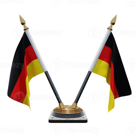Germany 3d Illustration Double V Desk Flag Stand 11285825 Png