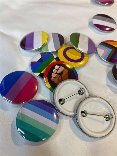 Lgbtq Pride And Gender Identity Pinback Buttons In Etsy