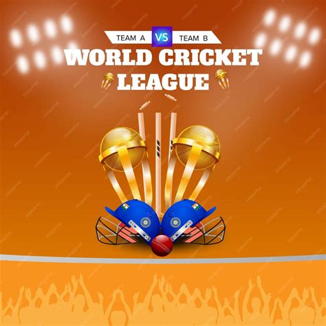 Premium Vector Banner Design Of World Cricket League Template