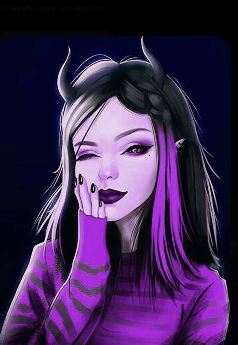 Purple Demon Girl In 2022 Comic Art Girls Dark Fantasy Art Girls