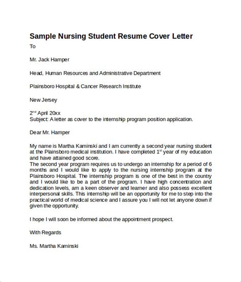 Myperfectresume.com has been visited by 100k+ users in the past month FREE 7+ Sample Nursing Cover Letter Templates in PDF
