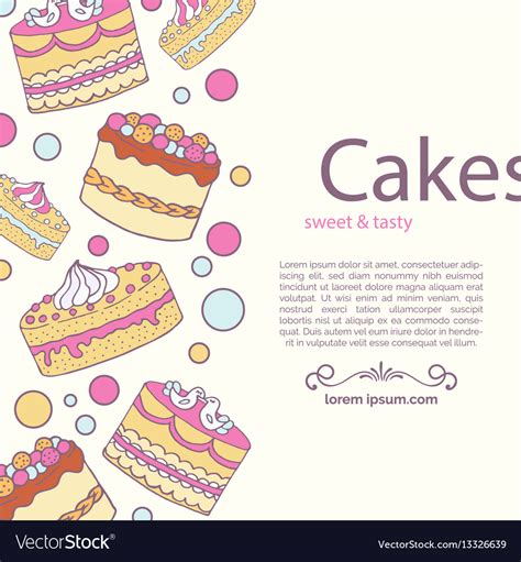 Cake Background Royalty Free Vector Image Vectorstock