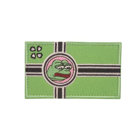 Pepe The Frog Flag Embroidered Patch With Velcro Airsoft