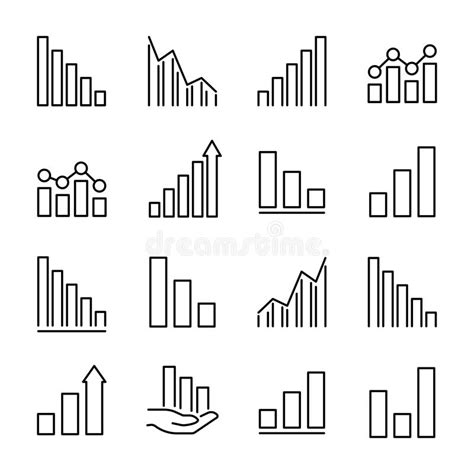 Premium Bar Chart Icon Or Logo In Line Style Stock Vector