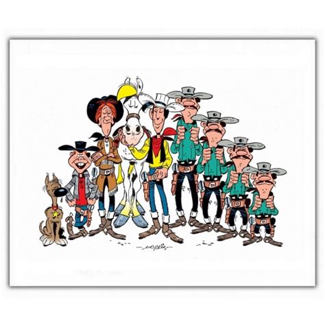 Poster Affiche Offset Lucky Luke Les Personnages 35 5x28cm