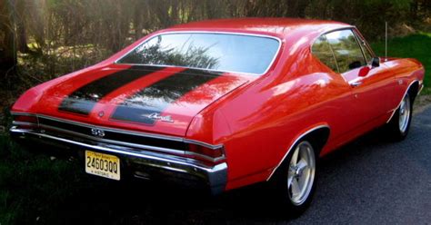 Chevrolet Chevelle Coupe 1968 Candy Apple Red Wblack Stripes For Sale