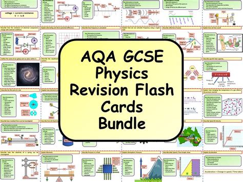 KS AQA GCSE Physics Revision Flashcard Bundle Teaching Resources