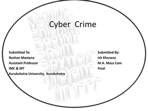 Cyber Crime And Issues Ppt