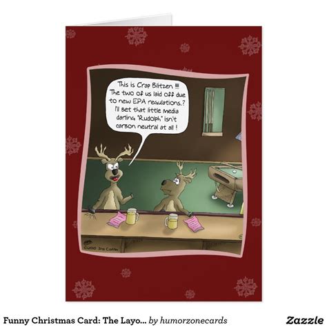 Funny Christmas Card The Layoff Holiday Card Zazzle Funny