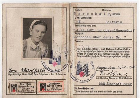 Drk Sister S And Other Female Passes Page 2 Germany Third Reich Research Documentation