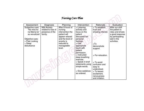 With the growing mental health concern, the number of healthcare agencies for treating mental. NursingCrib.com Nursing Care Plan Mild Anxiety