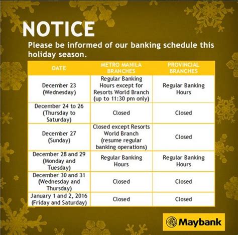 Последние твиты от public bank los angeles (@publicbankla). LIST: Bank Schedule for Christmas Holidays 2015, New Year ...