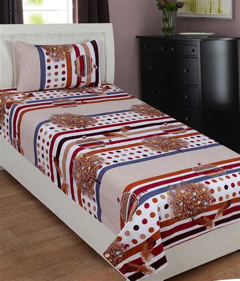 Bed sheets are differentiated on the basis of fibre used, weave, and threadcount. IndianOnlineMall Single Cotton Floral Bed Sheet - Buy ...