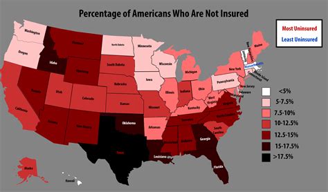 Percentage Of Americans Who Are Uninsured By State Oc 5100x3000 R