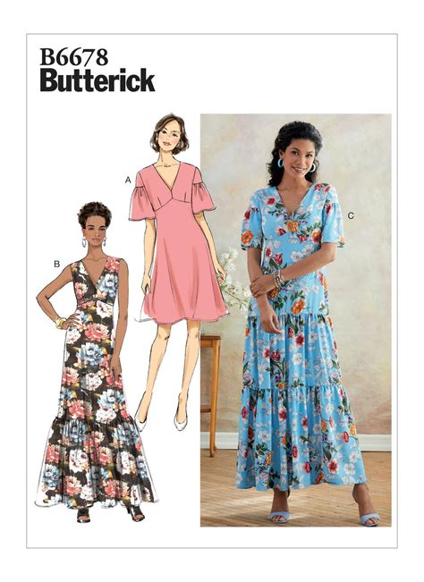 Easy Sewing Pattern For Womens Dress Tiered Dress Pattern Etsy