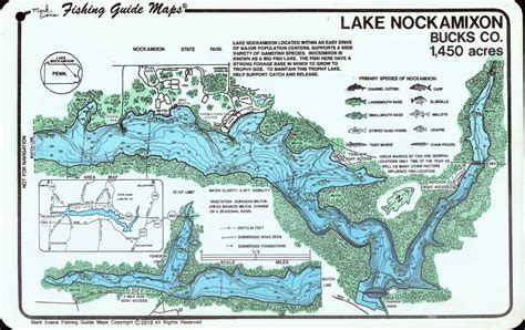 Lake Nockamixon Fishing Map Xzfishing