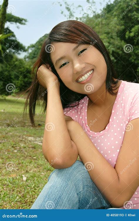 Sweet Attractive Asian Latino Teenage Girl Stock Image Image Of Casual Model 4058193