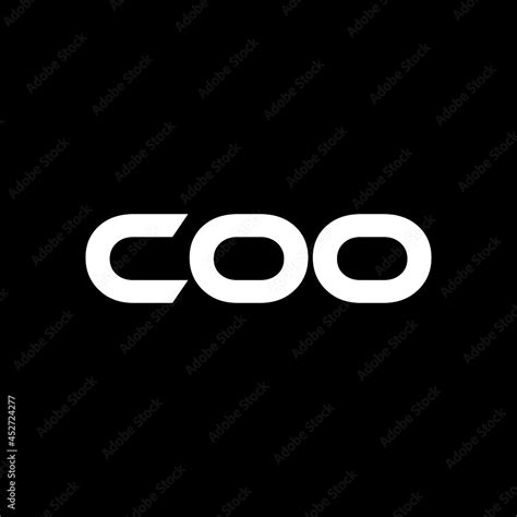 Coo Letter Logo Design With Black Background In Illustrator Vector