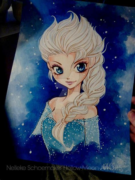 Elsa Frozen Manga Version By Hollow Moon Art On Deviantart