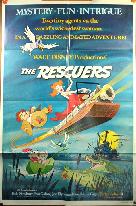 The Rescuers Bob Newhart Eva Gabor Animation Original Vintage Movie
