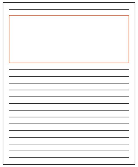 Free Printable Primary Writing Paper With Picture Box Printable Templates