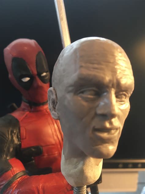 Deadpool Without The Mask Wade Wilson Head Resin Heroes