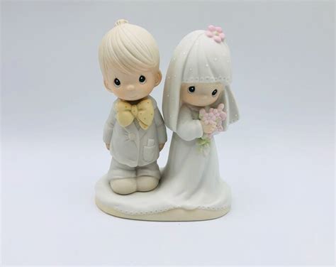 Vintage Precious Moments Wedding Figurine Bride And Groom Cake Topper