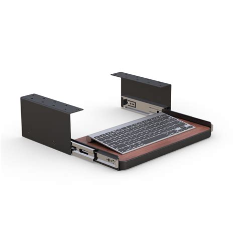 I have my keyboard on an under the desk sliding tray that won't slide open for full use. Under Desk Sliding Keyboard Tray | afcindustries.com