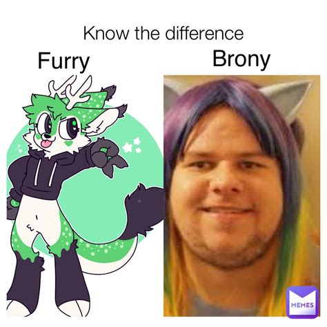 Know The Difference Furry Brony Abelthenotmentallystable Memes