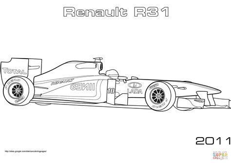 Disegno Di Auto Da Formula 1 Renault R31 Da Colorare Disegni Da