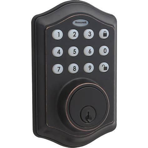 Honeywell 8712409 Electronic Deadbolt Door Lock With Keypad In Oil