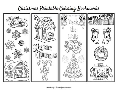 Free Printable Christmas Bookmarks To Color Printable Word Searches