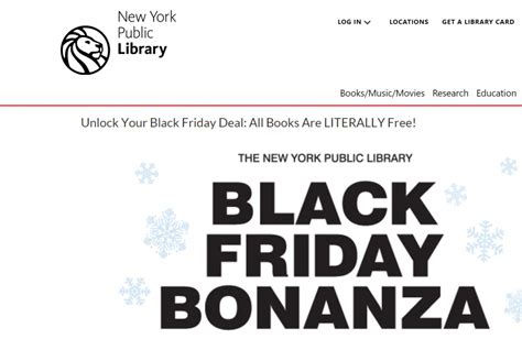New York Public Library Black Friday Deals Briancarnellcom