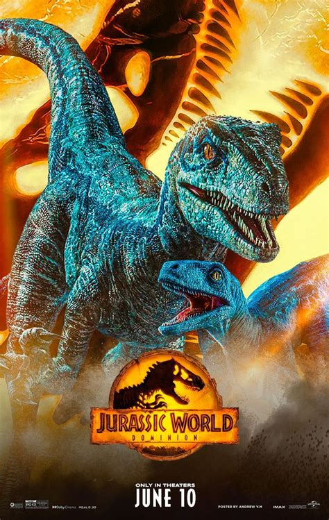 Jurassic World Dominon Poster Blue And Beta Dinosaurios Jurassic World Parque Jurásico