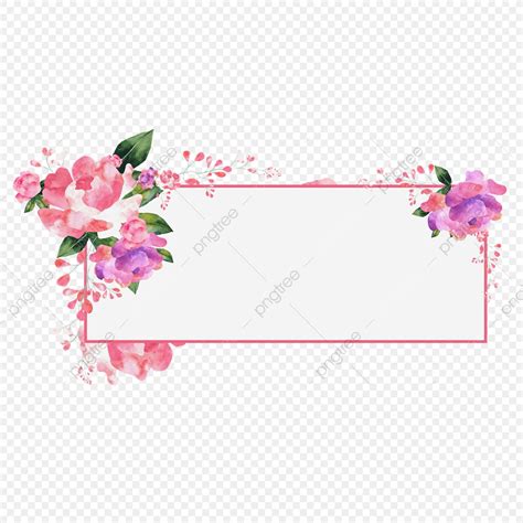 See more ideas about graphic design background templates, flower backgrounds, background images. Watercolor Floral Flowers Border Design Png Free Download ...