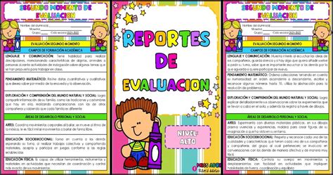 Reportes De EvaluaciÓn Boletas Nivel Alto Imagenes Educativas