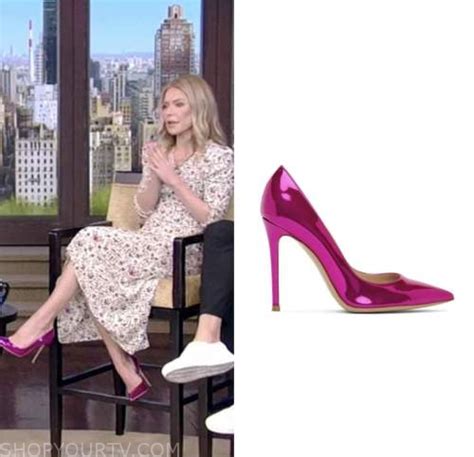 Kelly Ripa Live With Kelly And Ryan Pink Metallic Pumps Heels