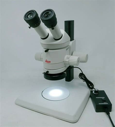 Leica Microscope Mz6 Stereozoom With Stand And Ring Light Nc Sc