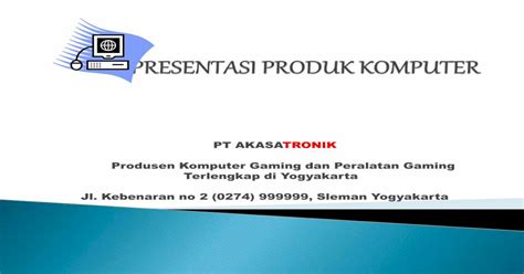 Presentasi Produk Komputer Gaming Pdf Document