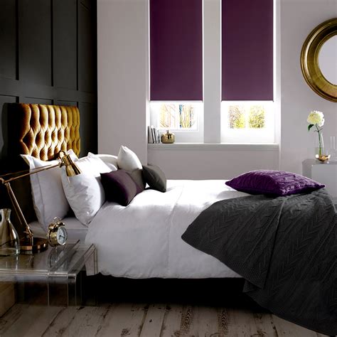 Living room blinds bedroom blinds house blinds bedroom windows living room windows curtains with blinds blinds diy blinds ideas order elegant, contemporary, luxury designer roller blinds; Banlight Duo FR Mulberry Bedroom Roller - A&B Window Blinds